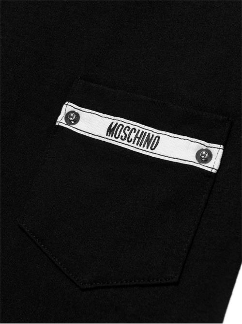 T-shirt unisex Moschino Kid Teen maxi nera MOSCHINO KID-TEEN | HUM05MLAA0160100